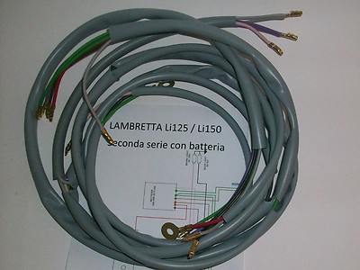 Schema Impianto Elettrico Lambretta 125 D  . Lambretta 125 B Prima Versione 1948.