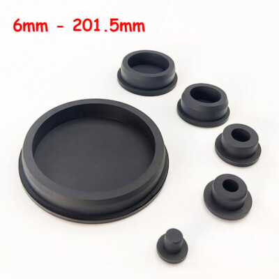 Black Silicone Rubber Round Hole Plugs Blanking End Cap Tube Pipe Insert Bungs