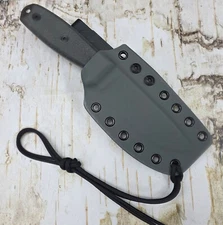HAND MADE KYDEX SHEATH for ESEE 4  WITH FLAT HANDLE (MODEL ES4PKO) ,  ESKY007