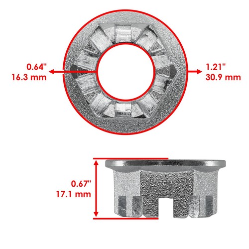 Front or Rear Axle Castle Nut for Suzuki LT-A500F 2002 2003 2004 2005 2006 2007 - Picture 2 of 8