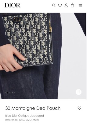 スピード配送◆送込【DIOR】30 Montaigne Dea*ポーチ 30 Montaigne Bag Blue Dior Oblique Jacquard | DIOR