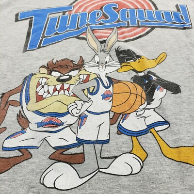 T-shirt Officiel Space Jam – Tunes Squad – Bugs Bunny Et Daffy Duck – Taille M – Orange – 90’s Style
