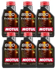 Motul 8100 X-CLEAN+ EFE 6 Liter SAE 0W-30 100% Synthetic Engine Oil 6 x 1L