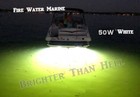 50W 5000 Lumen White Garboard Led Boat Drain Plug Light Underwater 1/2" 3/4 12v