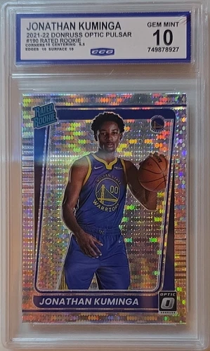 2021-22 Panini Donruss Optic Jonathan Kuminga Warriors #190 Pulsar (RC) CGC 10