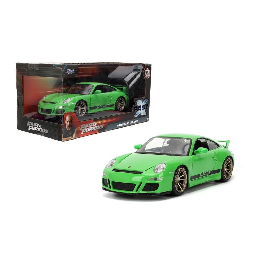 Jada 1:24 Fast & Furious Porsche 911 GT3 (997) Green Diecast Model