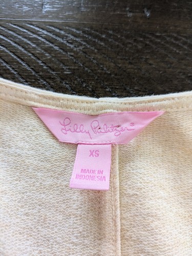 Lilly Pulitzer Clarkson Dress Cream Camel Embroidered 3/4 Sleeves Beachy XS - Picture 5 of 10