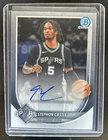 2025-26 Bowman Stephon Castle Chrome Auto Autograph #BCA-SC Spurs