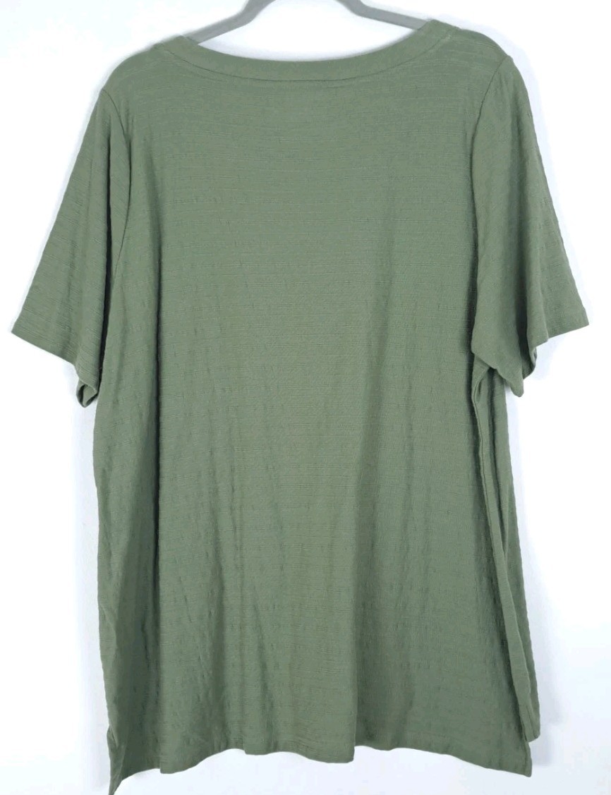 Talbots Plus Textured Stripe Button Shoulder Tuni… - image 7