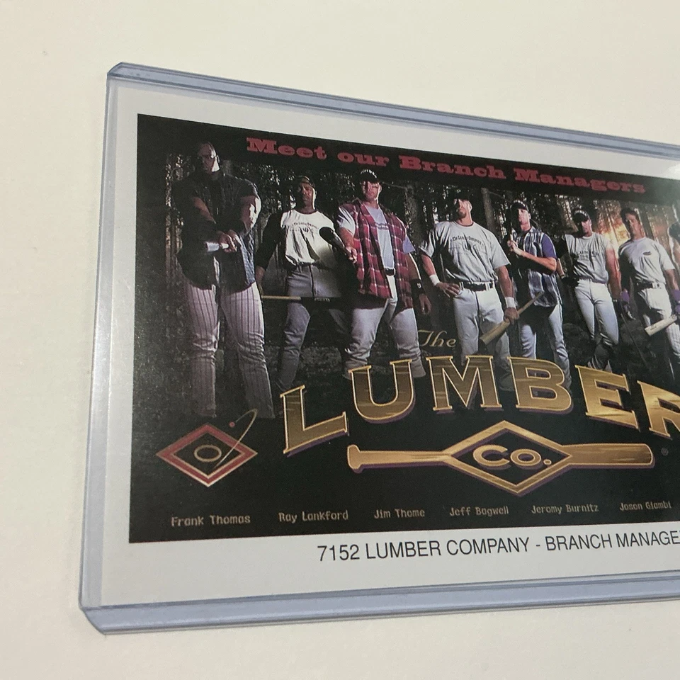 Винтажная промо-плакат MLB Frank Thomas Thome Giambi «THE LUMBER COMPANY» 4x6 - Изображение 2 из 4