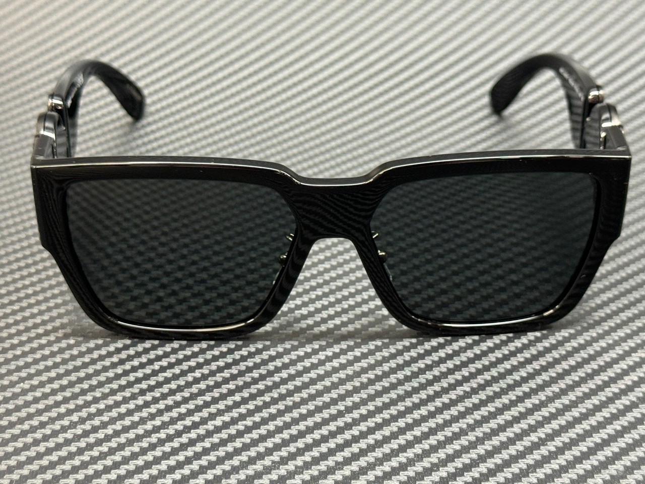 VERSACE VE4483D 536087 Black Grey Men's 57 mm Sunglasses thumbnail 2