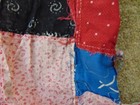 Victorian Quilt Top-CHECKERBOARD Pattern-68x82-Pink & Red Calico-VG-BEAUTIFUL — photo 8