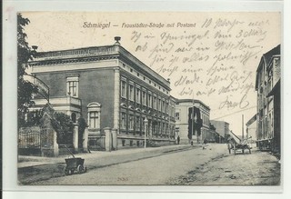 AK Schmiegel Smigiel Kr Kosten Posen Fraustädter Straße Postamt 1915
