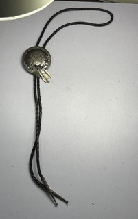 Vintage Native American Sterling Silver Bolo Tie
