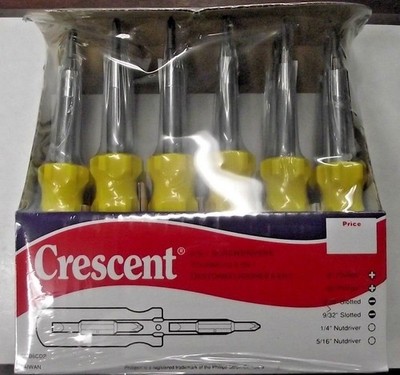 Crescent CMB6WCDP 6-in-1 Screwdriver 12 Pack