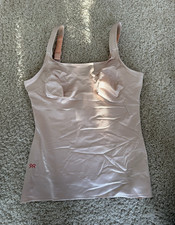 Ruby Ribbon Women  s Solid Shaping Camisole Firm Body Compression Nylon 34 Beige