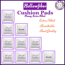 Hollowfiber Cushion Pads Inserts Fillers Pumped Non-Allergenic Cushion All Sizes