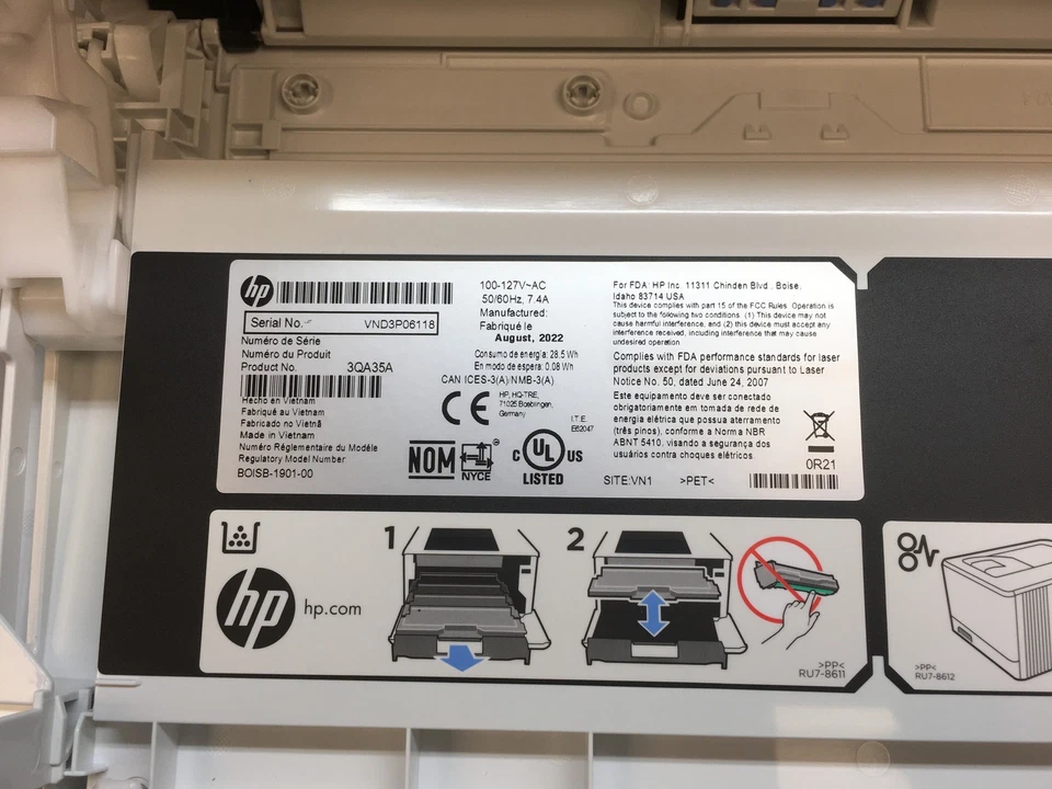 HP Color LaserJet E45028dn Duplex Printer 3QA35A Toner Included 2.2K page count - Image 3 of 4