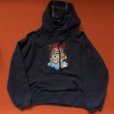 VTG Y2K World Industries Hoodie Youth Large Blue Flame Skate Streetwear