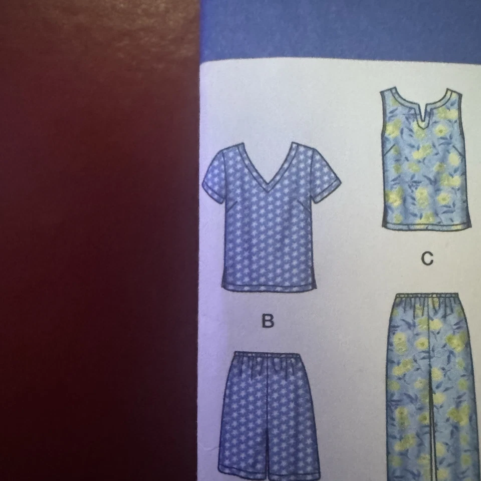 Simplicity Sewing Patterns 1446: Tops, Pants, & Shorts, Sizes 26-32 W - Uncut - Image 4 of 4