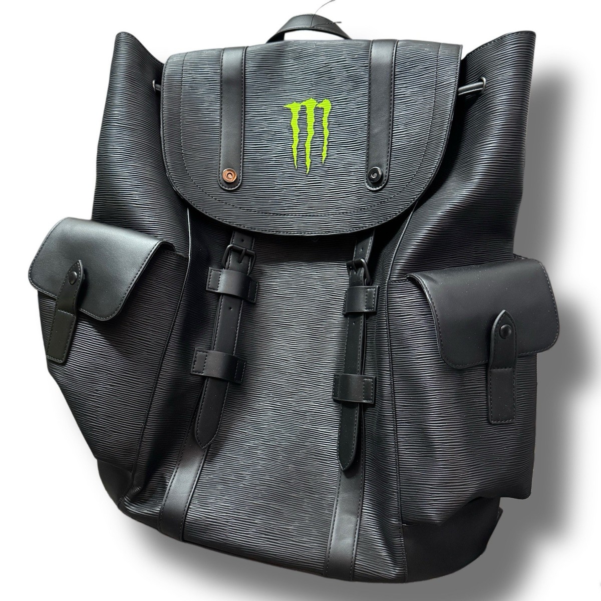 Monster Energy Drink Leather/Vinyl Backpack /Rucksack Mini Trunk