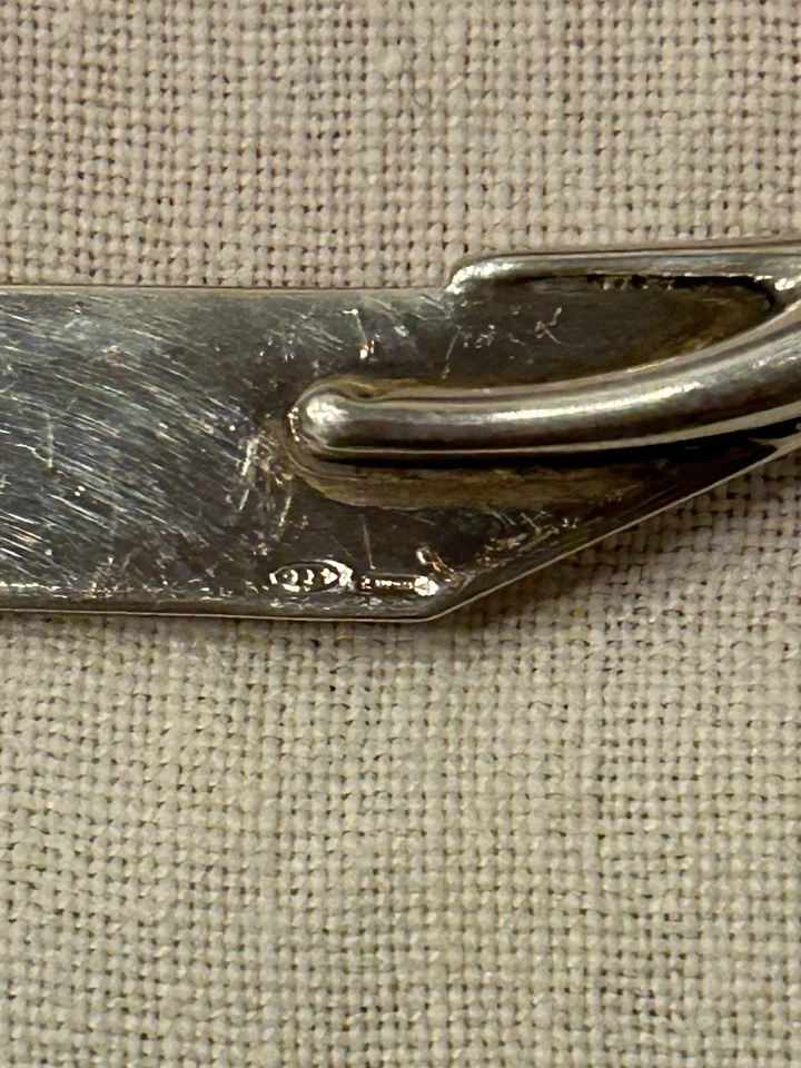 Tagliacarte in argento firmato Ottaviani. Levriero - Immagine 4 di 4