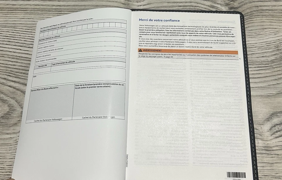 Original Manuel Notice Utilisation Volkswagen T-Roc, T-Roc R Édition 09/2024 FR - Photo 2/4