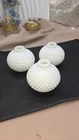 VTG 1960's 3" Hobnail White Milk Glass Bedside Lamp Separator Part Replacement