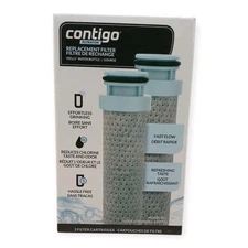 2-PACK CONTIGO FILTRATION Replacement Filter Cartridges for WELLS Water Bottle