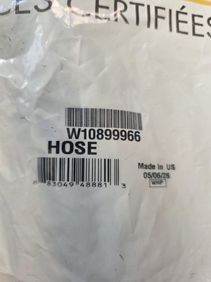 NEW GENUINE OEM Whirlpool Hose W10899966 Factory Sealed