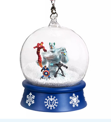 Disney Store Skizzenbuch Ornament Kugel 2022 Marvel Avengers Schneekugel Thanos