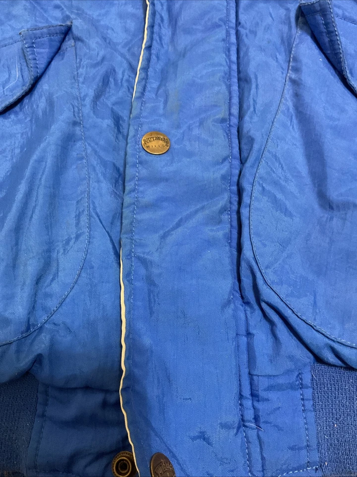 Detroit Lions Vintage Nutmeg Mills Full Zip Puffer Jacket Size Large Rare NFL - Image 3 of 4