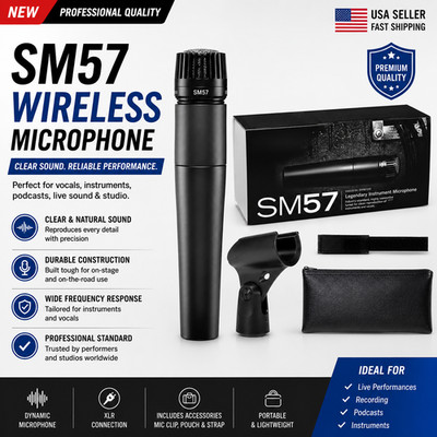 SM57 Wired Cardioid Dynamic Instrumental and Vocal Microphone US STOCK