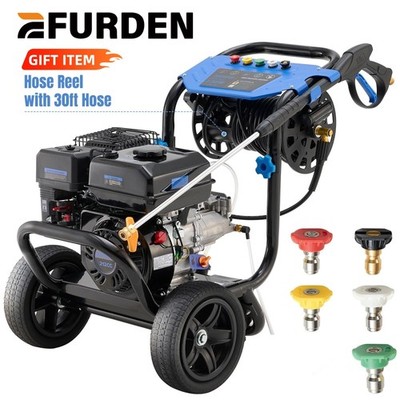 Efurden Gas Pressure Washer Power Washer 3600PSI 2.3GPM 212cc 7HP 5 Nozzles Set