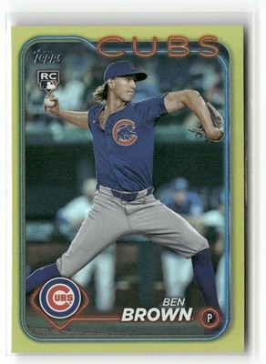2024 Topps Update #US183 Ben Brown Gold Rainbow Foil RC ROOKIE SP
