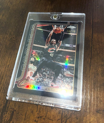 2025 - 2026 Topps Chrome Update Donovan Mitchell Black Refractor # 6/10