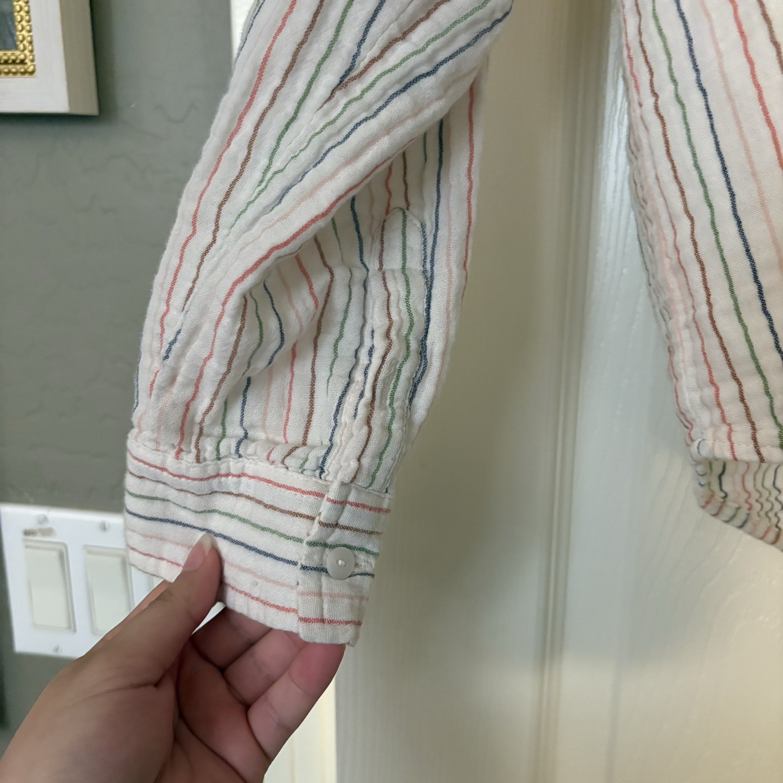 UNIVERSAL THREAD Striped Button Down Shirt Size L… - image 4