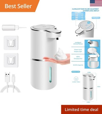 Automatic Soap Dispenser Touchless Foaming Hand Soap USB Rechargeable 380ml