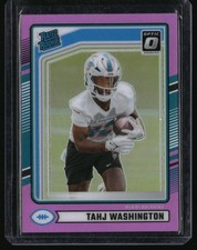 2024 Donruss Tahj Washington Optic Rated Rookies Preview Pink RC Miami Dolphins
