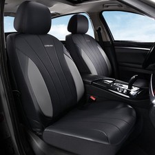 Car Seat Covers Waterproof Nappa Leather 2 Front Seats - All-Weather Universal
