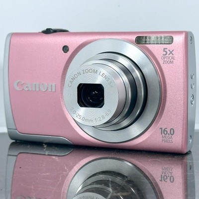 Canon PowerShot A2600 Digital Camera 16.0MP 5x Zoom Pink Good