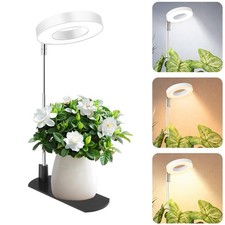 Grow Lights for Indoor Plants, Full Spectrum Halo Grow Light with Base