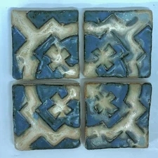 American Encaustic AETCO Vintage 4-Tile Set