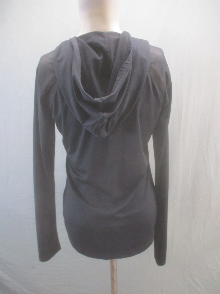 Sudadera con capucha Zella talla M negra elástica manga larga capucha cuello ropa deportiva 025 Foto 4 de 4