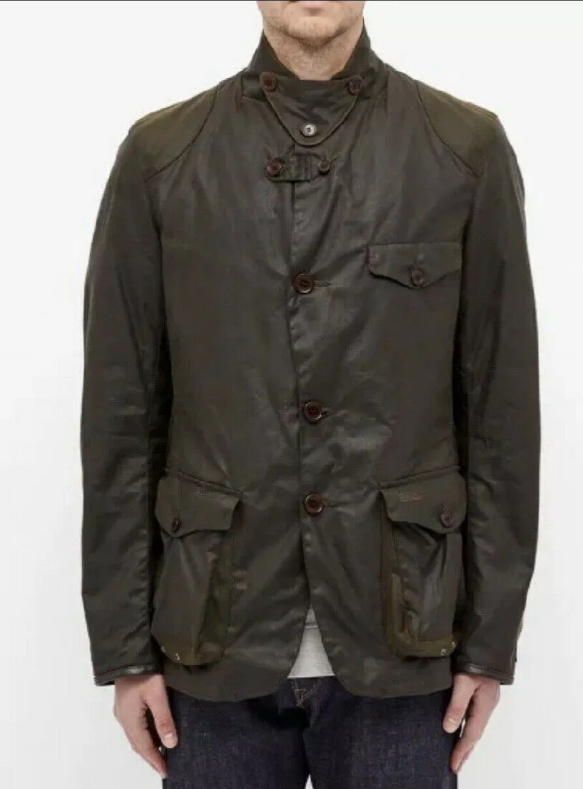 Barbour Beacon Sports Olive Men’s Wax Jacket Medium Commander Bond 007 RRP£399 image 2