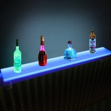 Led Lighted Liquor Bottle Display Shelf 40 Inch with Remote&APP Control Float...