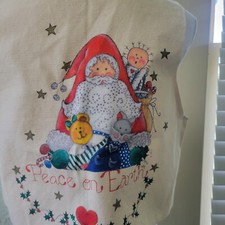 Christmas Vest The Bag Works Made in USA Size Large L Handpainted Handcrafted