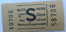 von ca. 925 - METRO Ticket PARIS - ORIGINAL !!