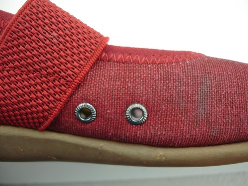 KEEN Sienna Women's sz 6 M Red Canvas Slip-On Elastic Strap Mary Jane Flat Shoes - Picture 12 of 12