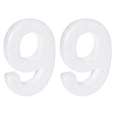 Foam Numbers 9 Numeral EPS White Polystyrene Number 100mm/4 Inch, Pack of 2